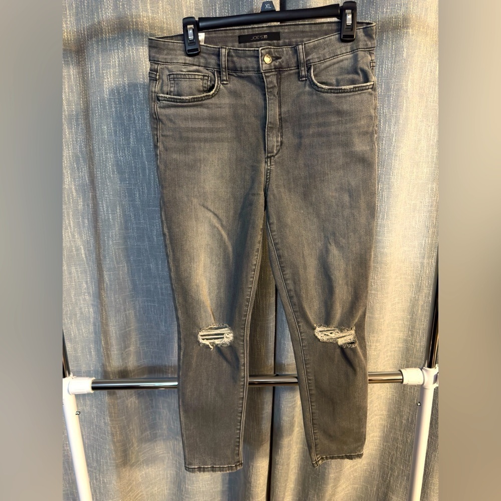 JOE’S Women’s Gray Skinny Ankle‎ Distressed Denim Jeans size 30